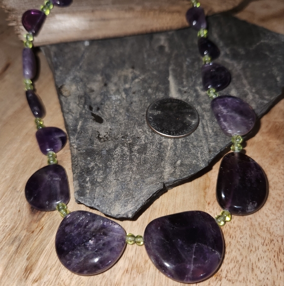 Jay King Amethyst, Peridot and Sterling Silver Necklace  NWOT - Picture 2 of 7